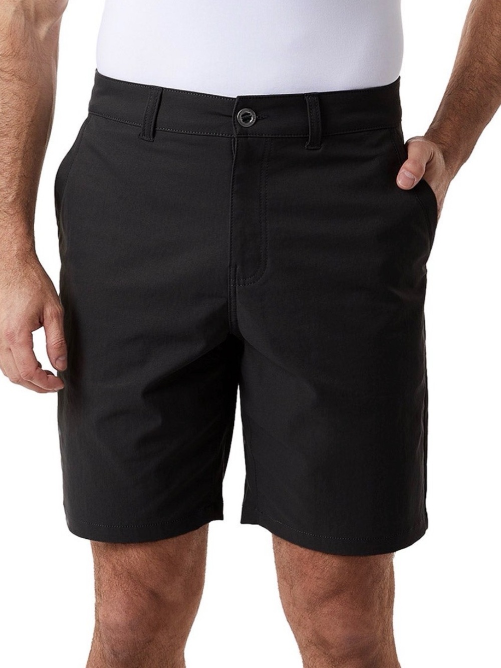 32 Degrees Cool Men's Flat Front Black Performance Shorts